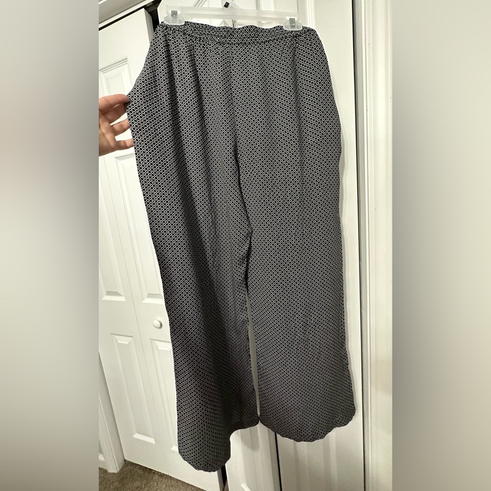 St. John's Bay 100% Linen High Waist Pull-on Drawstring Pants Wide Leg